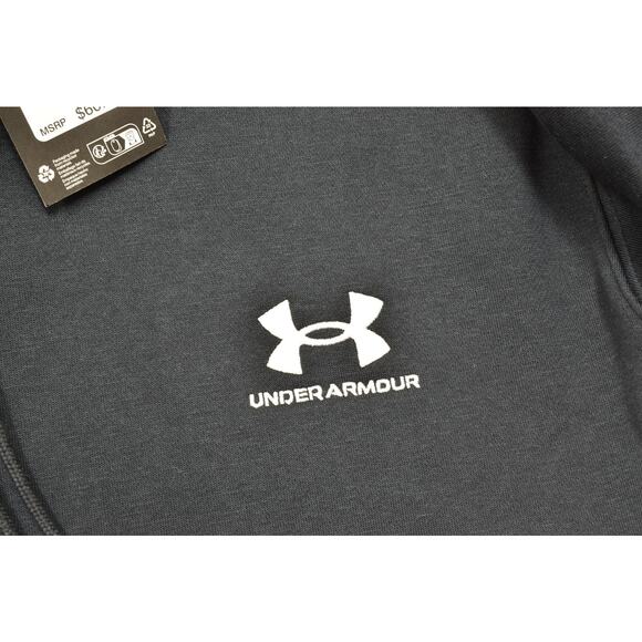 Under Armour Men's Loose UA Icon Fleece Hoodie Black Regular Size L Cotton NEW - Picture 5 of 8